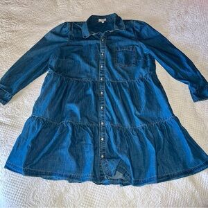 Crown & Ivy Denim Button-Down Women’s Dress